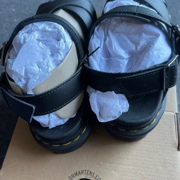 DR MARTENS VOSS II WOMEN'S LEATHER STRAP SANDALS - Picture 4 of 7